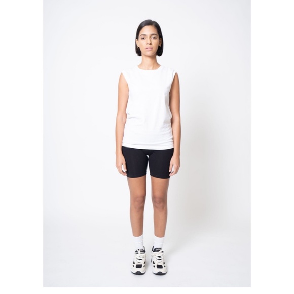 White Cotton Tank Top - The Label - Picture 2 of 4